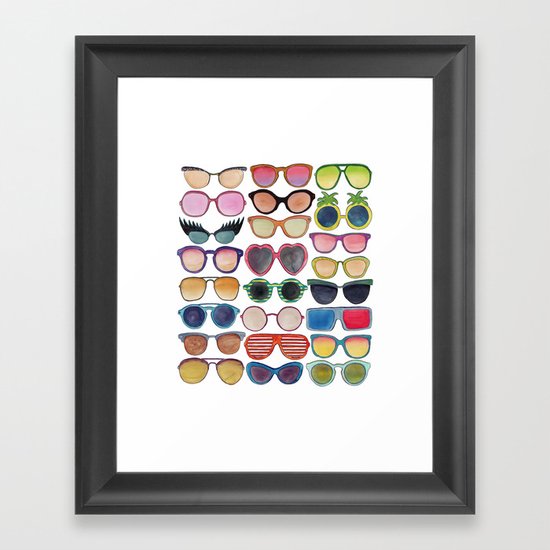 Sunglasses by Veronique de Jong Framed Art Print