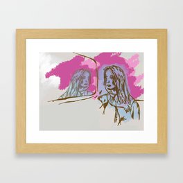 Train thoughts Framed Art Print