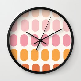 Pink and Coral Summer Spots Wall Clock