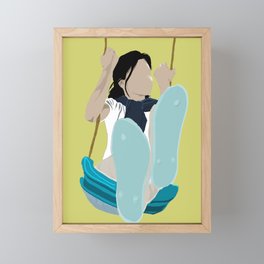 swing girl Framed Mini Art Print