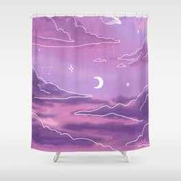 Purple Sunset View Shower Curtain