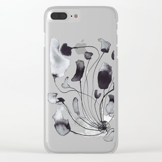ink flowers Clear iPhone Case