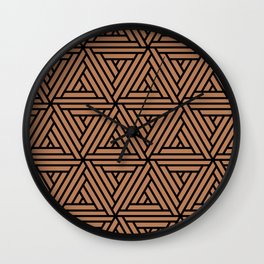 Black and Clay Brown Shape Mosaic Pattern 2 Pairs Diamond Vogel 2022 Popular Colour Semolina 1011 Wall Clock
