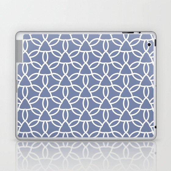 Blue and White Tessellation Line Pattern 32 Pairs DE 2022 Popular Color Enchanting Sky DE5900 Laptop & iPad Skin