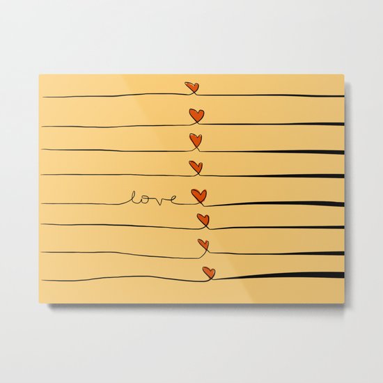 Lovelines Metal Print