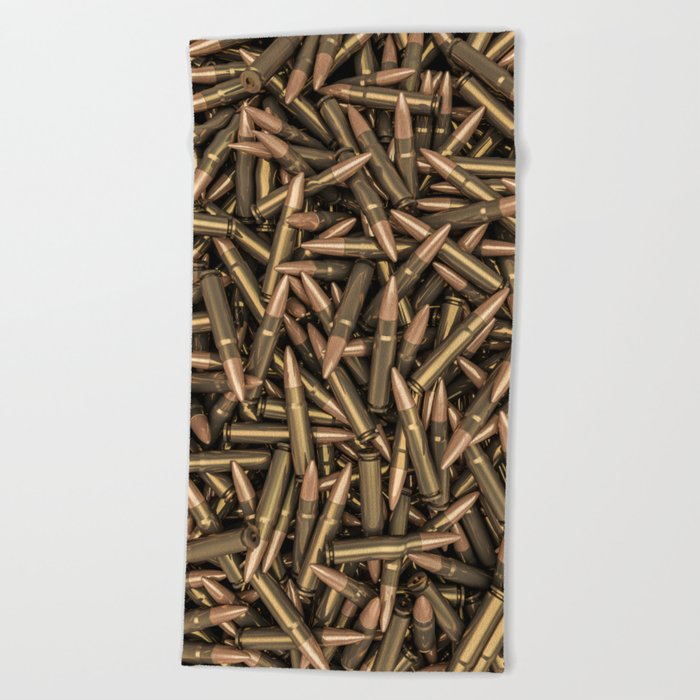 Rifle bullets Beach Towel