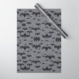 Balinese Bat Colony Print - Gray Wrapping Paper