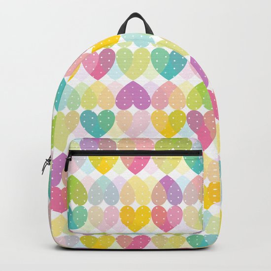Colorful Sweet Candy Heart Pattern I Backpack