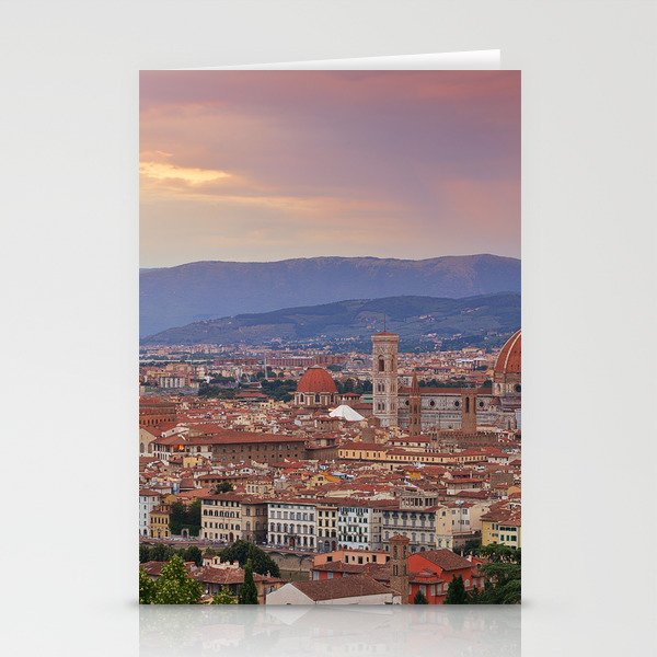 Panorama Florence, Italy. Stationery Cards