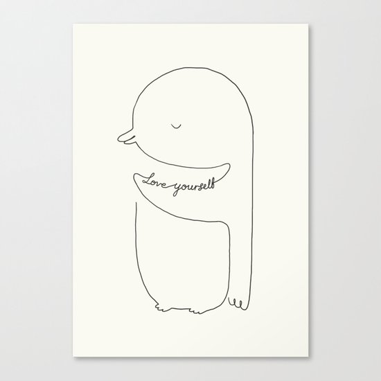 Love Yourself Penguin Canvas Print