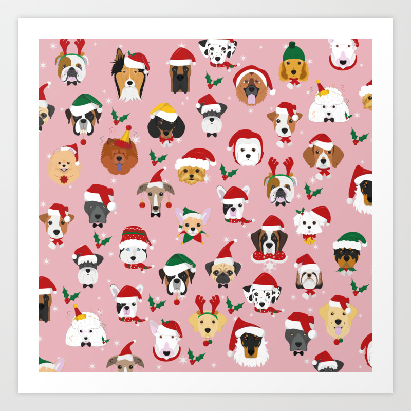 Christmas Dog Pattern Illustration Art Print By Junkydotcom Society6 Unsplash has images of it all. christmas dog pattern illustration art print by junkydotcom