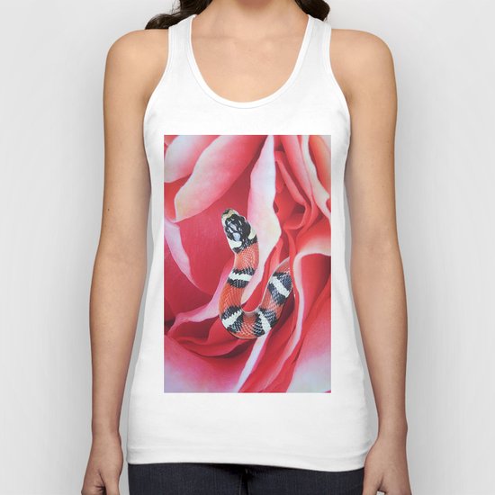 Floral Coral Snake Unisex Tank Top