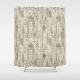 Subtle Sasquatch - Neutral Shower Curtain