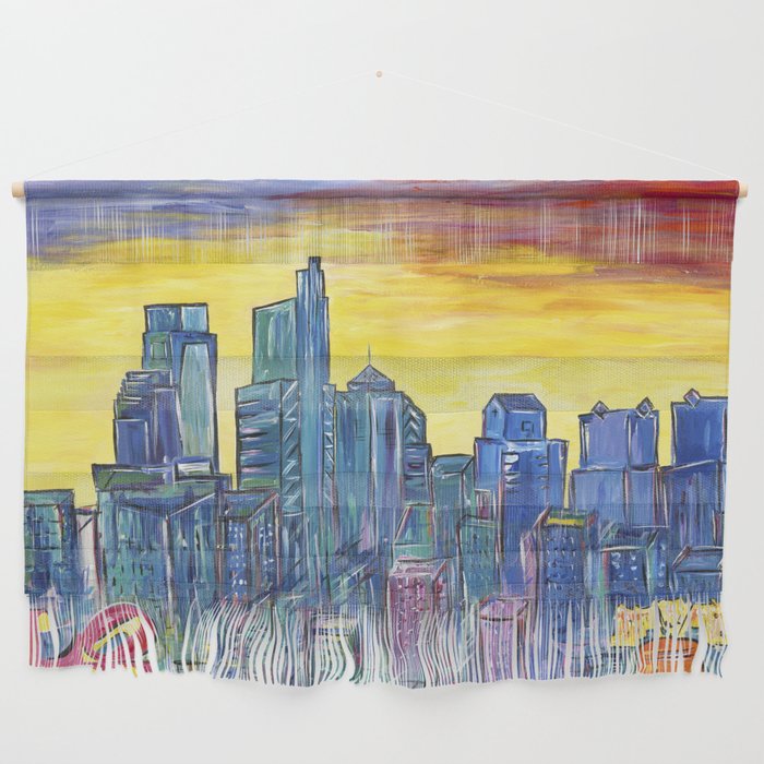 Philadelphia Skyline Wall Hanging By Brittmiller Society6