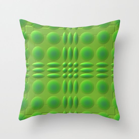 Puffy Green Throw Pillow