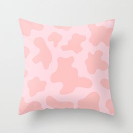 pink cow spots print (viii 2021) Throw Pillow