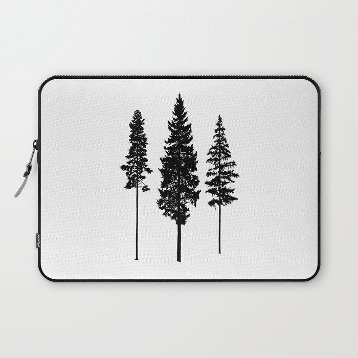 Minimalist Skinny Pine Trees Laptop Sleeve