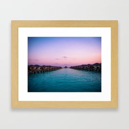 Sunset maldives Framed Art Print