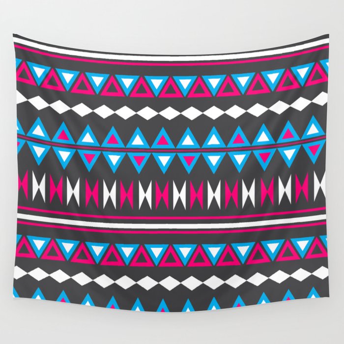 Pink N Blue Tribal Wall Tapestry