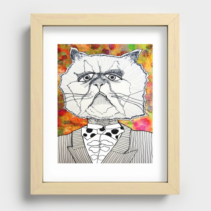 Mr. Meowington III Recessed Framed Print