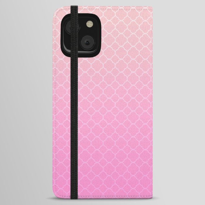 Ombre Blush Pink Modern Art Collection iPhone Wallet Case