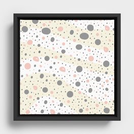 Cosmic dots Framed Canvas