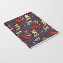 punk birds tartan Notebook