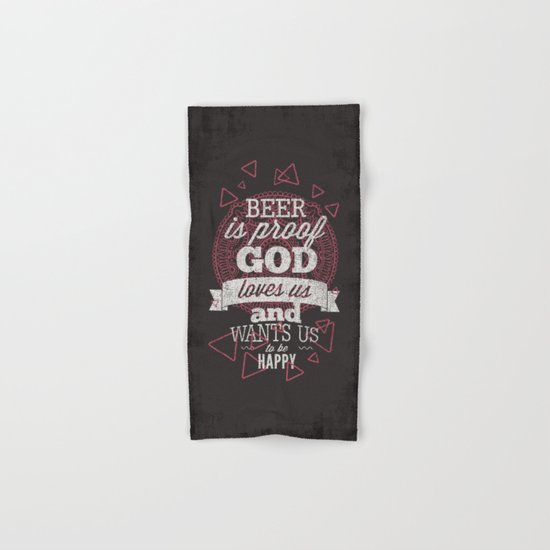 Beer is proof- Typography Hand & Bath Towel
