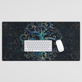 Tree of life Marble and Gold Desk Mat