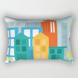 Geometric City Rectangular Pillow