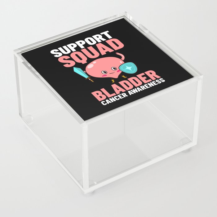 Bladder Cancer Ribbon Awareness Chemo Survivor Acrylic Box