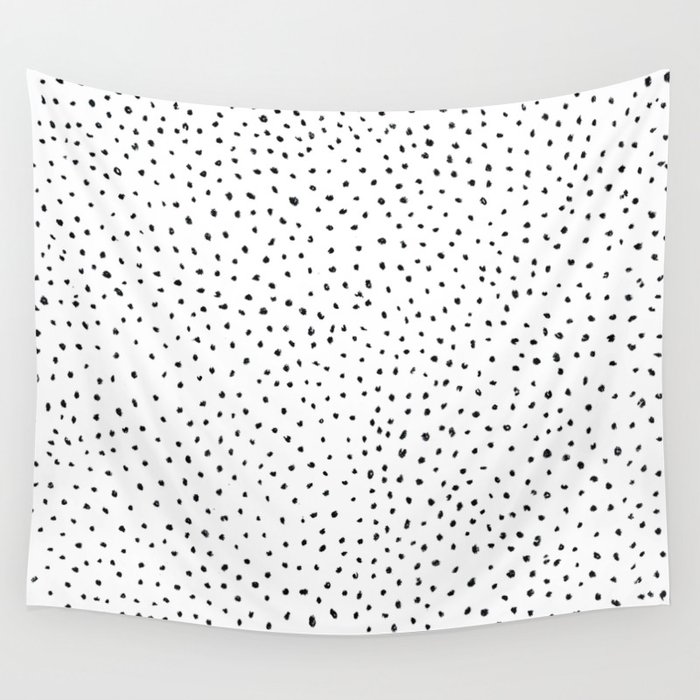 Dotted White & Black Wall Tapestry