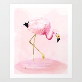 Candy Pink Flamingo Art Print