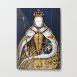 Queen Elizabeth I of England in Her Coronation Robe Metal Print | Virginqueen, Leader, Painting, Antique, Old, Queenelizabeth, History, Elizabeth, Gloriana, Goodqueenbess 
