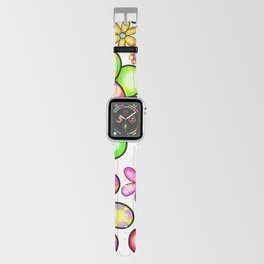 Doodle Spring Flower Pattern 05 Apple Watch Band