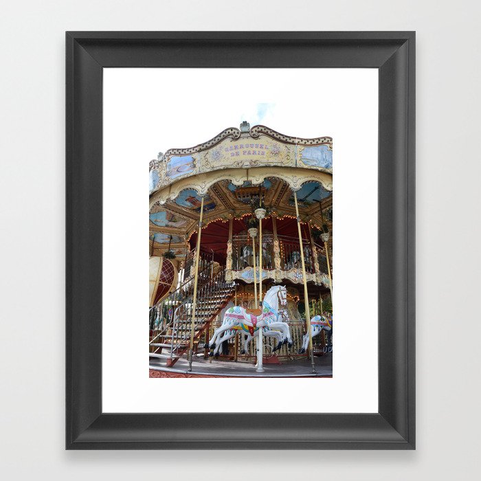 Paris Carousel Horses - Paris Merry Go Round Print - Paris Carousel Horses Home Decor Framed Art Print