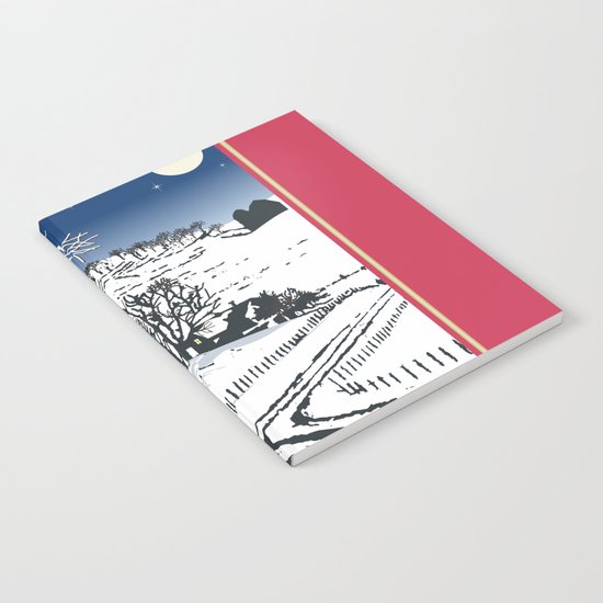 Silent Winter Night Silhouette Notebook