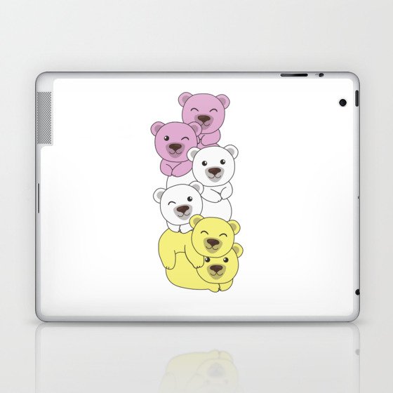 Twink Flag Pride Lgbtq Cute Bear Bunch Laptop & iPad Skin