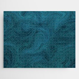 Ocean Blue Green Aesthetic Liquid Swirl  Jigsaw Puzzle