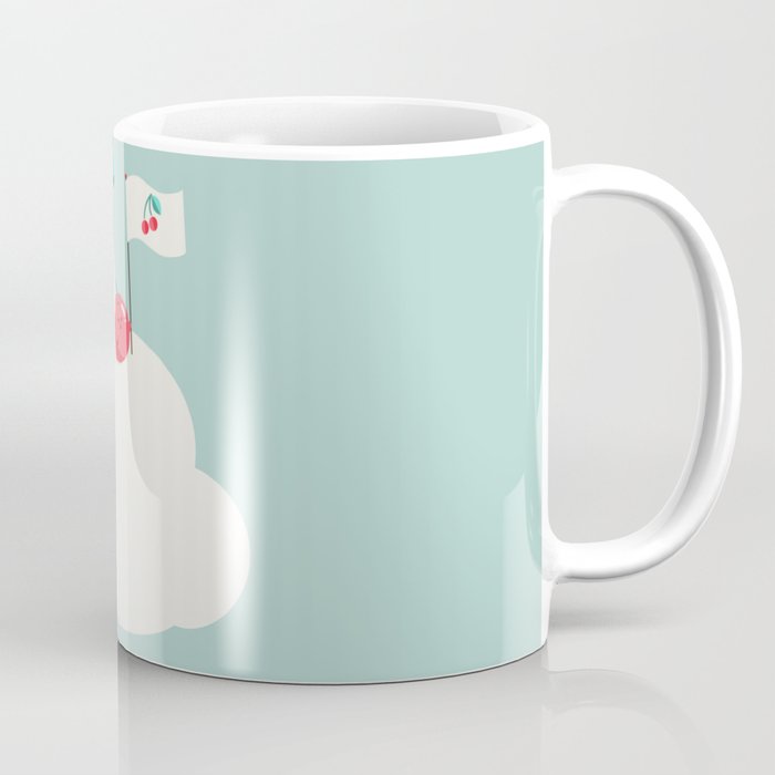 Download Cherry On Top Of The Whipped Cream Mountain Coffee Mug By Eugeniaart Society6