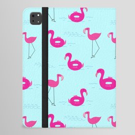 Pink Flamingo Pond iPad Folio Case