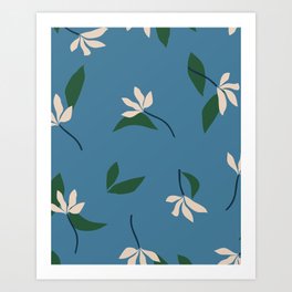 Sprouts | Blue Art Print
