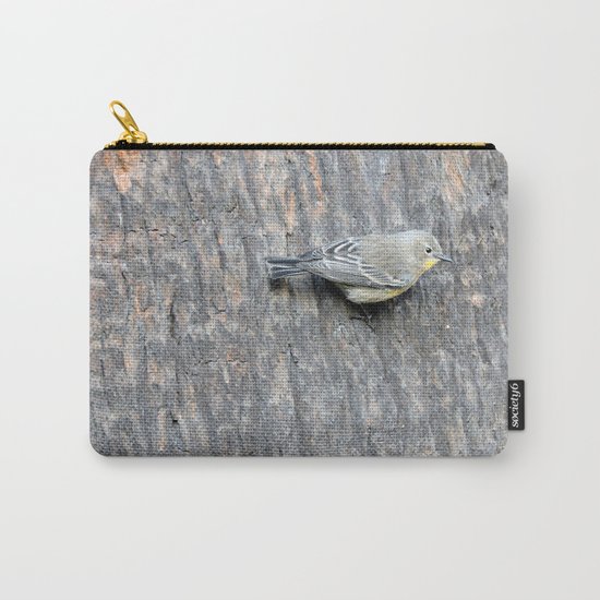 TEXTURES -- Warbler on Palm Bark Carry-All Pouch