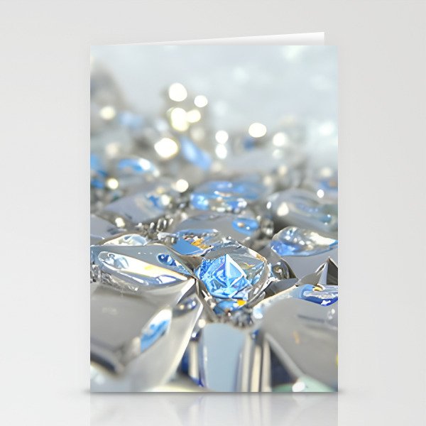 Diamond Blue Stationery Cards