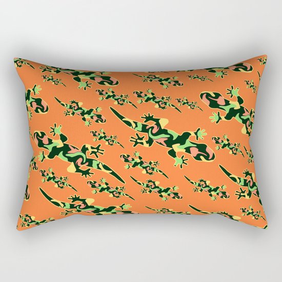 Lizards- tribal Rectangular Pillow
