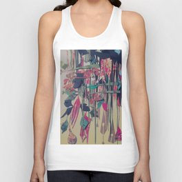The Paper Garden- Painted Paper Collage  Unisex Tank Top
