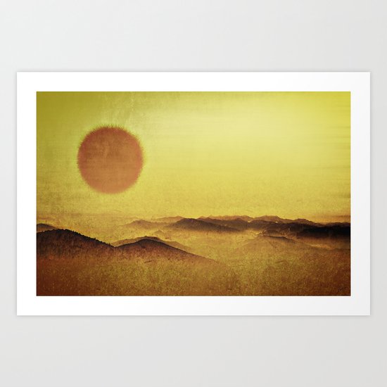 When the Sun is Going Down Art Print