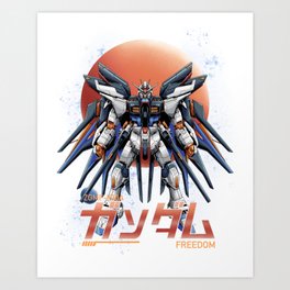 Awasome Gundam ZGMF -X20A Strike Freedom Art Print