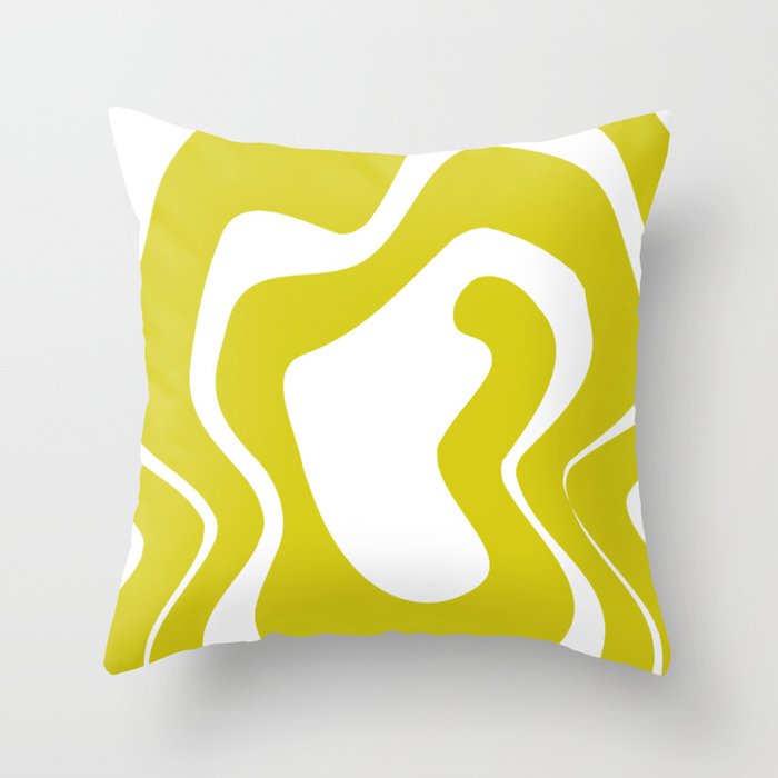 Yellow abstract Throw Pillow
