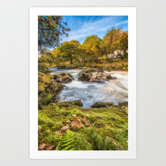 Cyfyng Falls Art Print